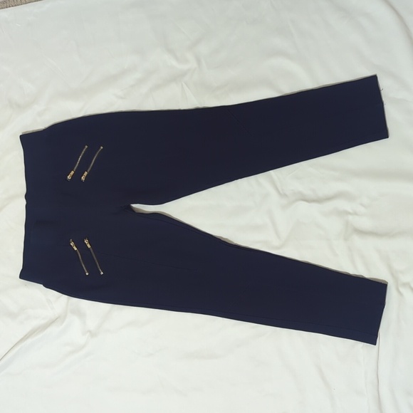 Guess Double Zipper Ponte Pants, Color Navy Size XL - Picture 1 of 12